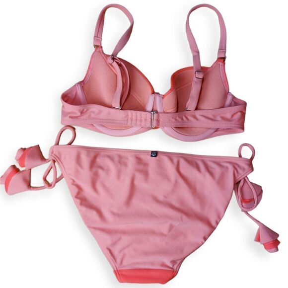 La Vie En Rose Aqua Bikini Swim Set Medium/Large - Picture 6 of 9